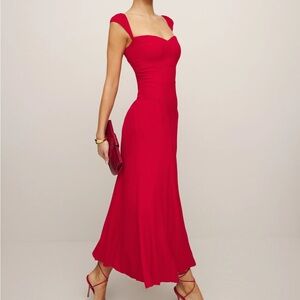 Reformation Bryson Dress, Red, Size 4